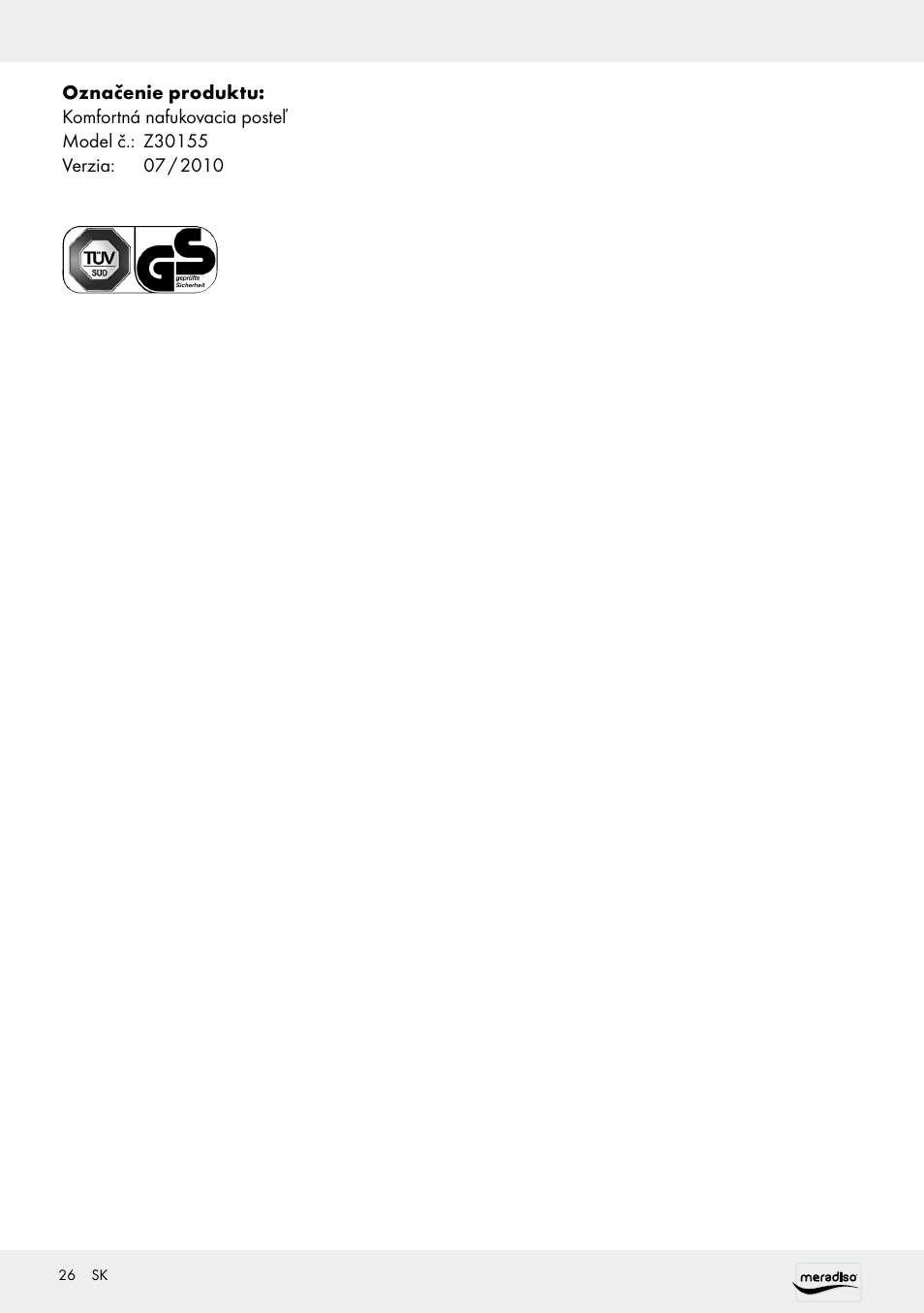 Meradiso Z30155 User Manual | Page 26 / 31