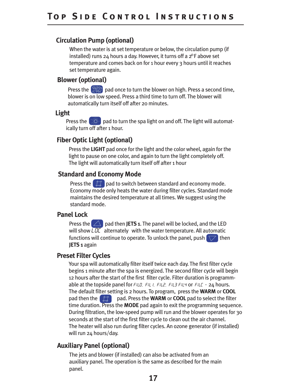 Dynasty Spas Deluxe System D-1000 User Manual | Page 17 / 33