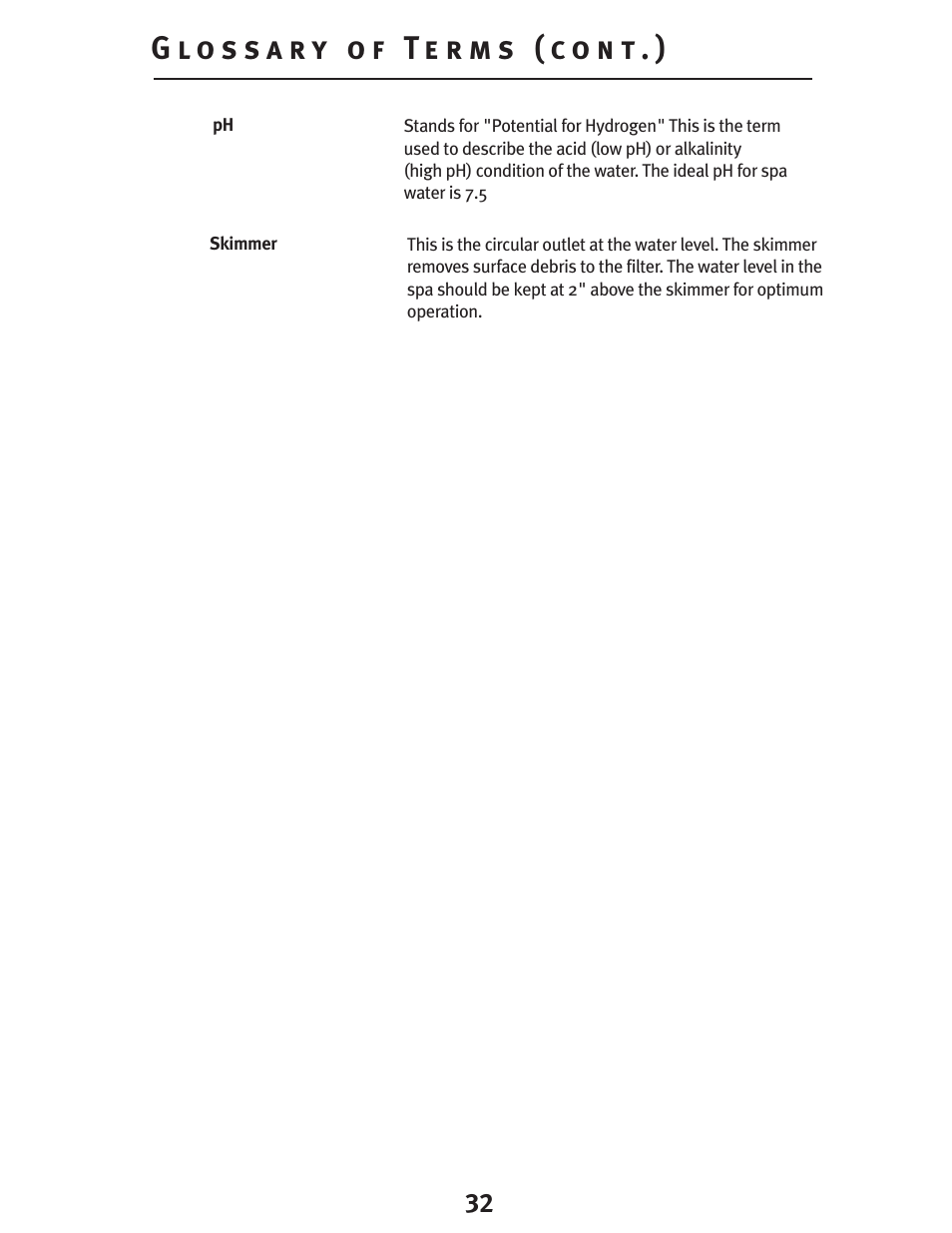 Dynasty Spas Deluxe System D-1000 User Manual | Page 32 / 33
