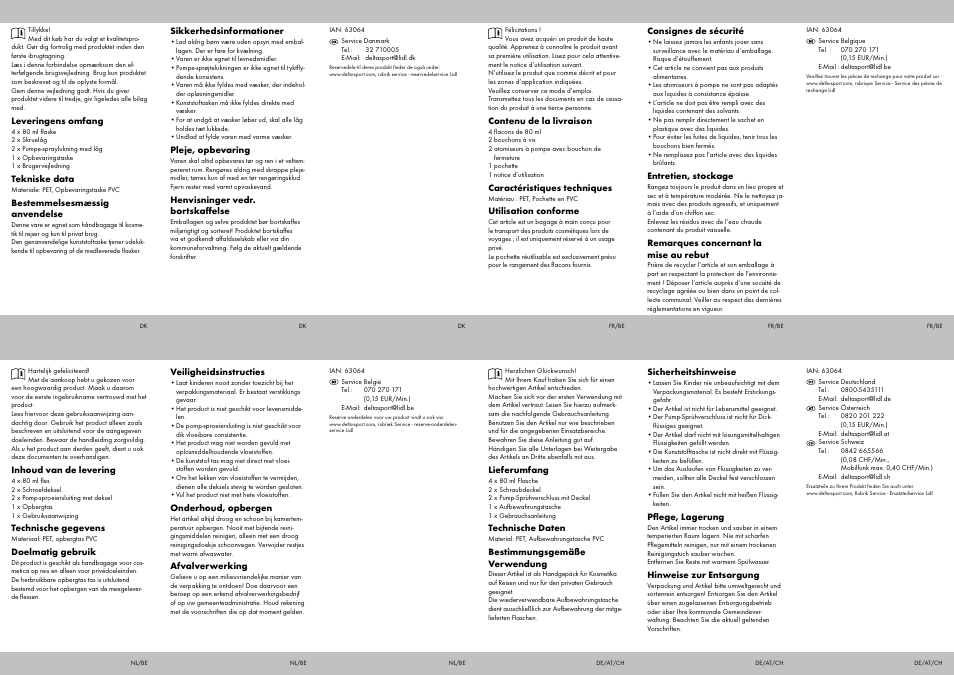 Topmove Travel Bottle Set A User Manual | Page 2 / 2