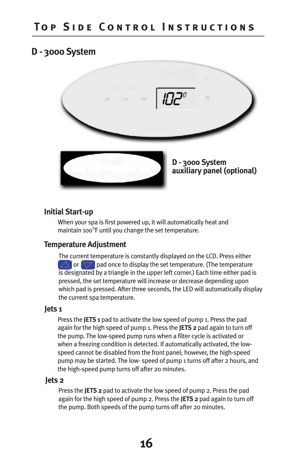 D - 3000 system | Dynasty Spas D-3000 User Manual | Page 16 / 33