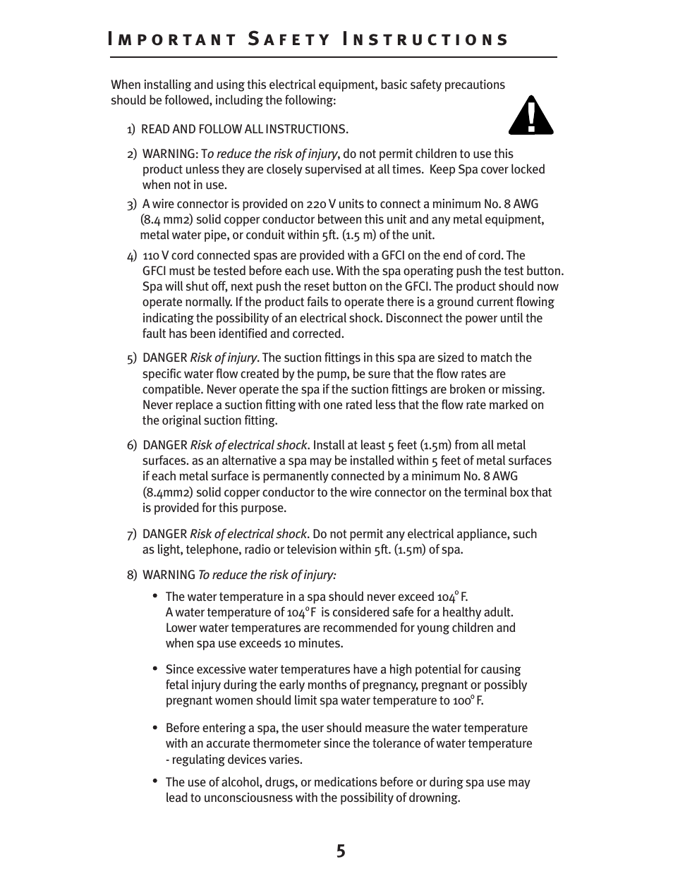 Dynasty Spas D-3000 User Manual | Page 5 / 33