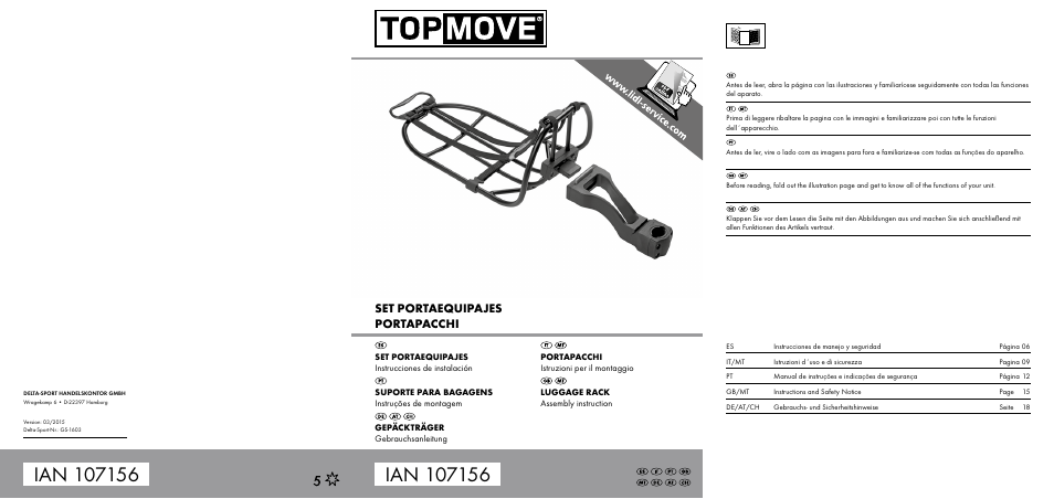 Topmove Luggage Rack A User Manual | 18 pages
