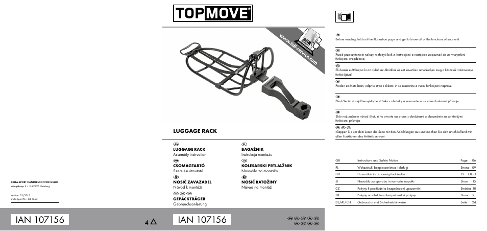 Topmove Luggage Rack A User Manual | 26 pages