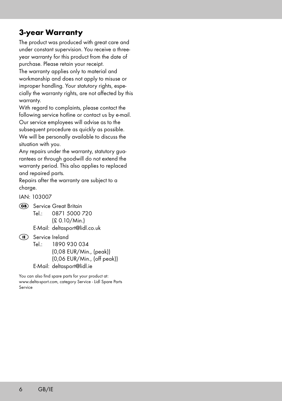 Year warranty | Topmove Bike Basket LT-1542 User Manual | Page 4 / 18