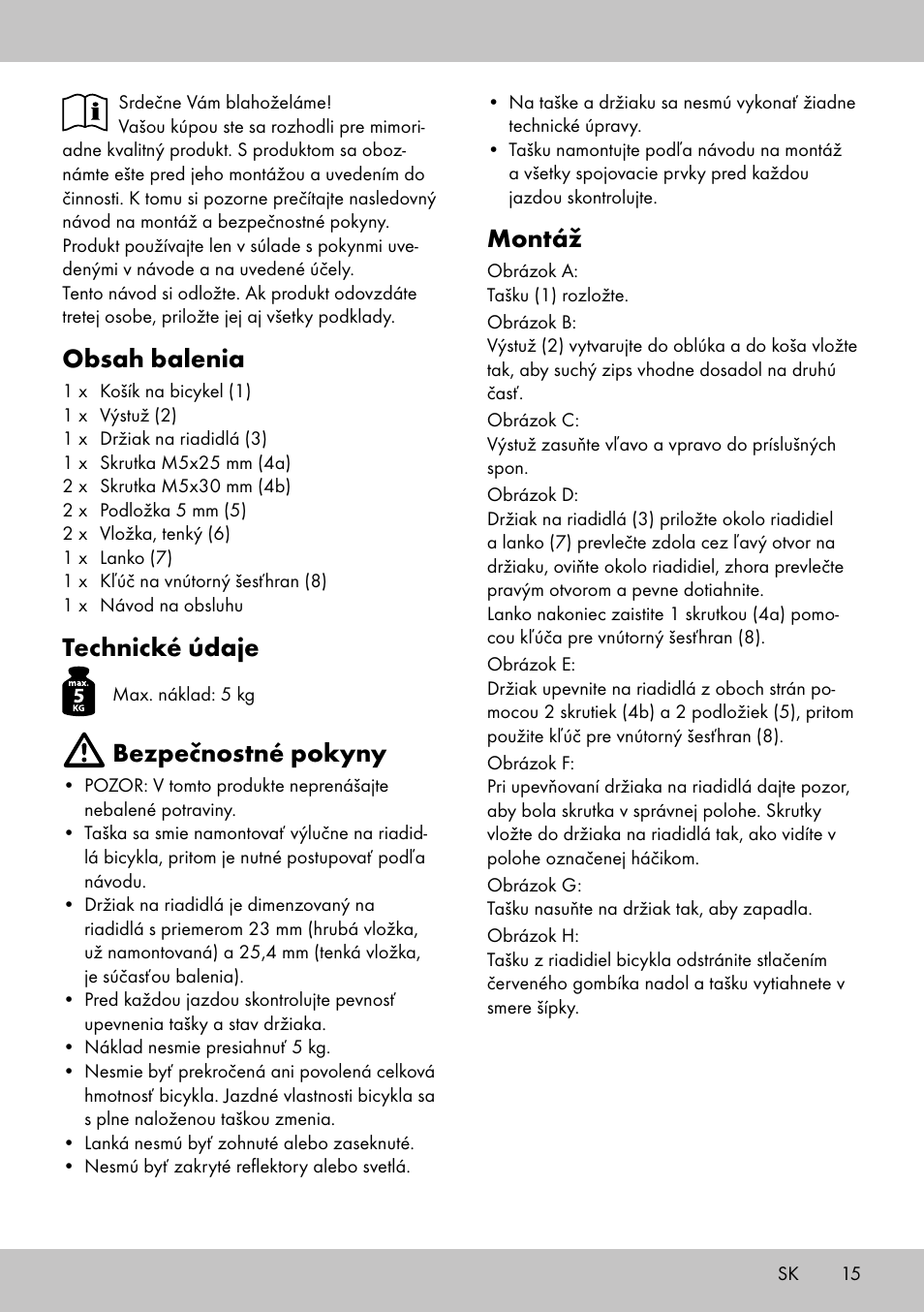 Topmove Bike Basket LT-1542 User Manual | Page 13 / 18