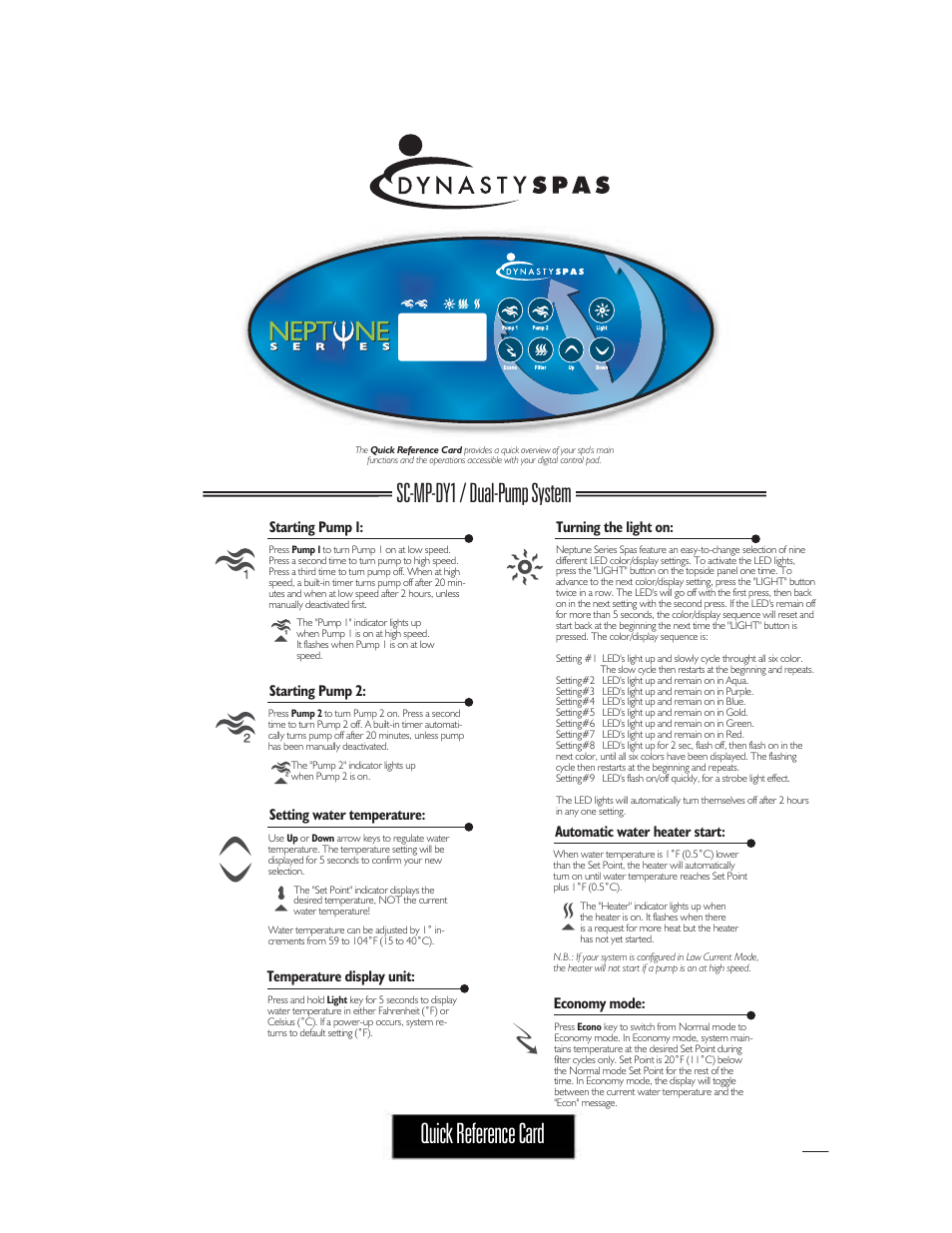 Dynasty Spas 9919-100418-B User Manual | 2 pages