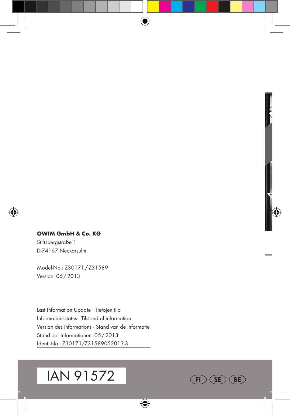 Melinera Z30171-BS/Z31589-BS User Manual | Page 49 / 49