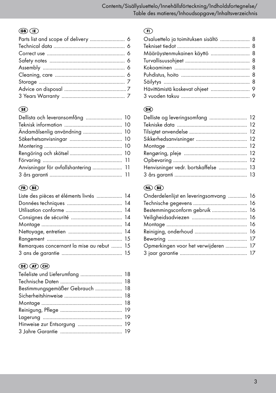 Melinera WB-1661 User Manual | Page 3 / 20