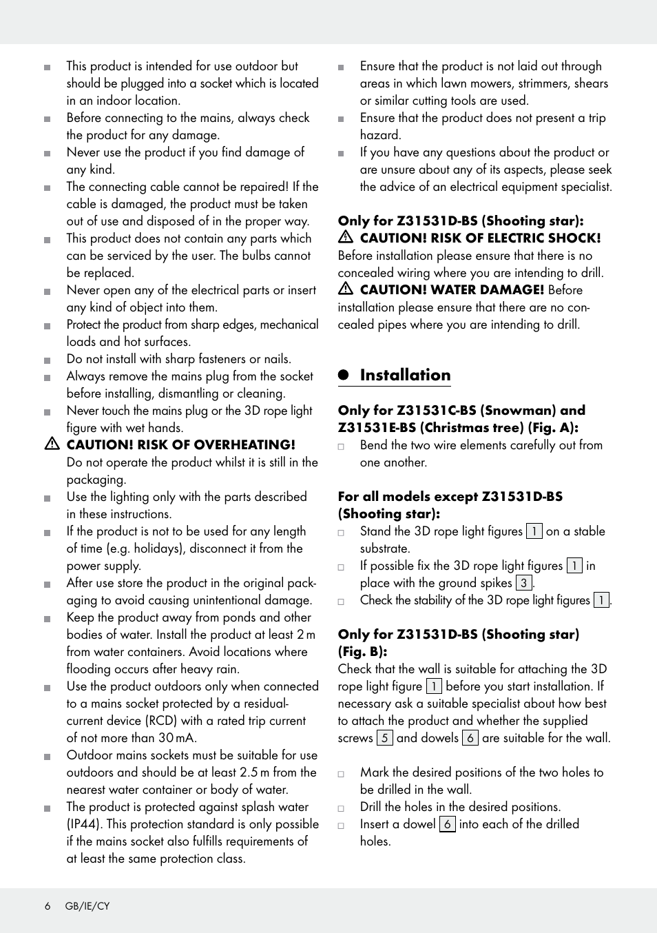 Installation | Melinera Z31531 User Manual | Page 6 / 12