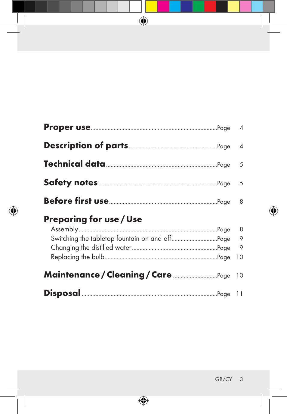 Proper use, Description of parts, Technical data | Before first use, Preparing for use / use, Maintenance / cleaning / care, Disposal | Melinera Z31300-BS User Manual | Page 3 / 24