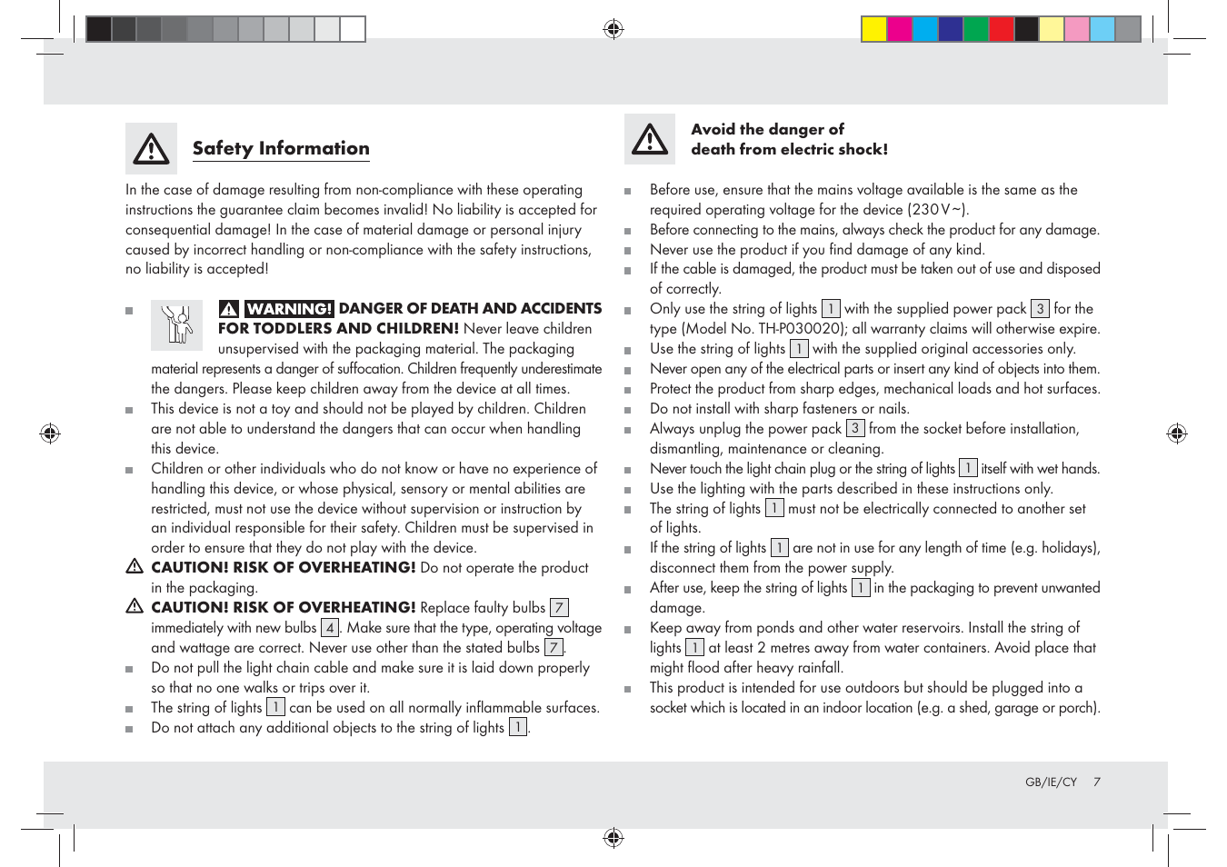Safety information | Melinera Z28965-BS User Manual | Page 7 / 16