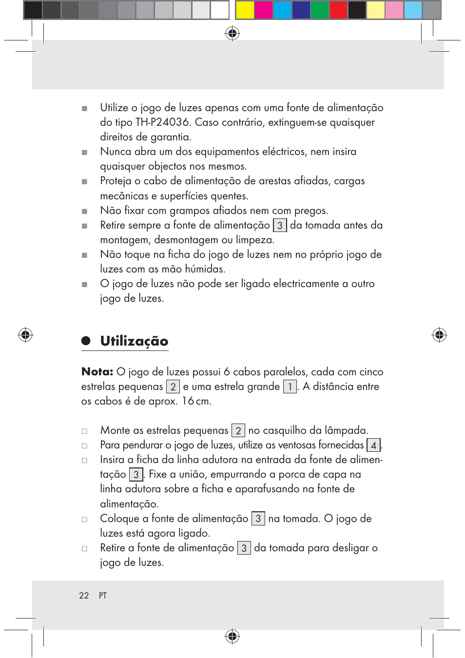 Utilização | Melinera Z30171-BS User Manual | Page 22 / 37