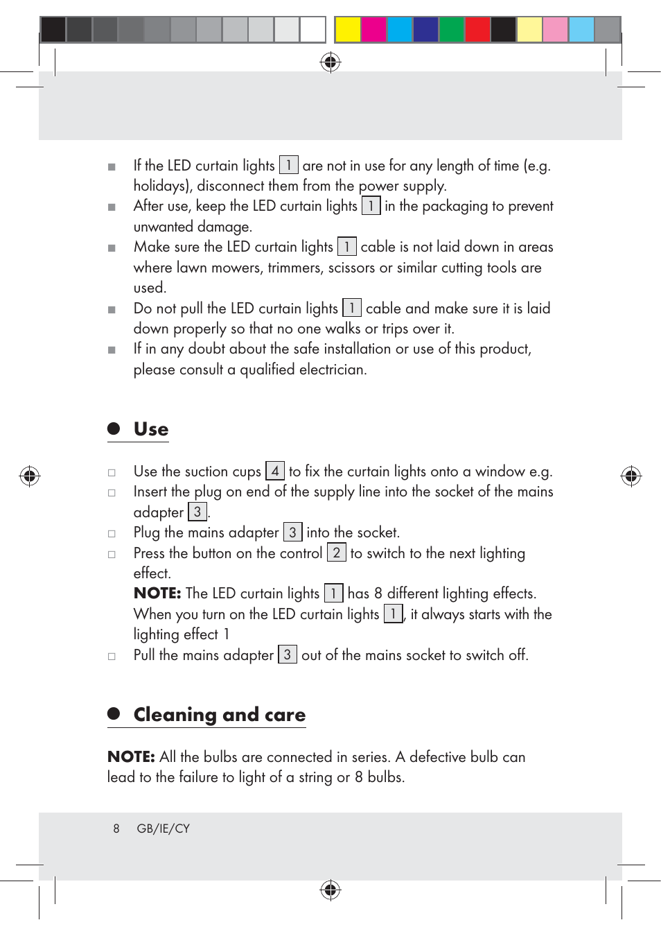 Cleaning and care | Melinera Z30253-BS User Manual | Page 8 / 17