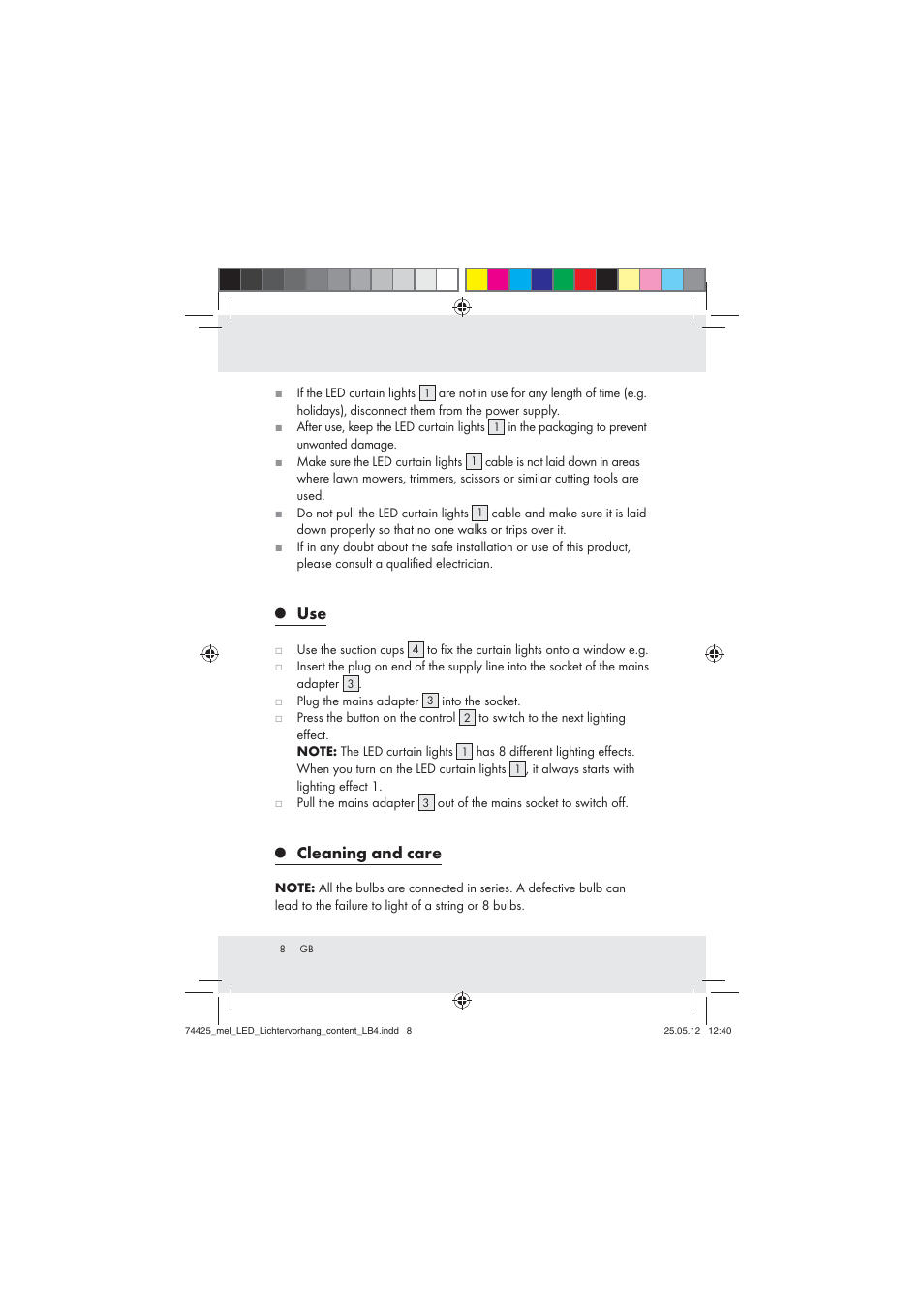 Cleaning and care | Melinera Z30253-BS User Manual | Page 8 / 50