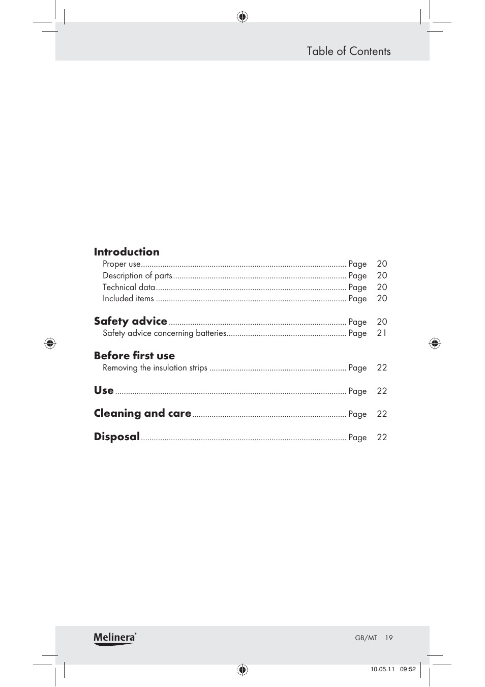 Melinera Z30905 User Manual | Page 21 / 30