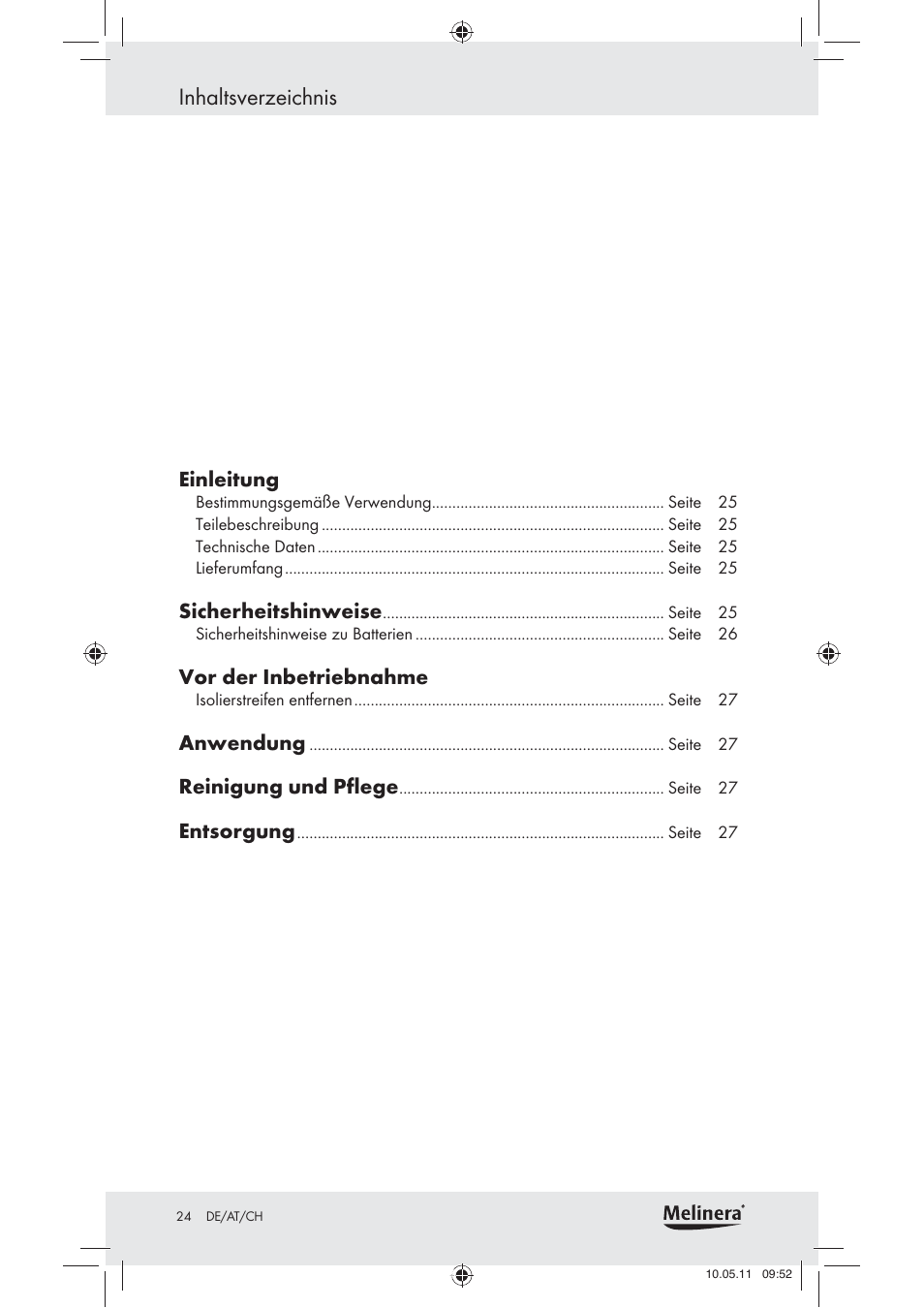 Melinera Z30905 User Manual | Page 26 / 30