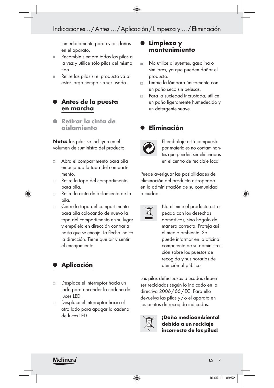 Melinera Z30905 User Manual | Page 9 / 30