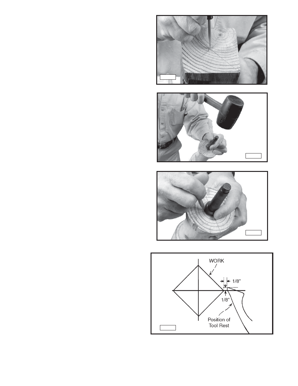 Tool rest position, Mounting the work | Diamond Systems 46-756 User Manual | Page 14 / 24