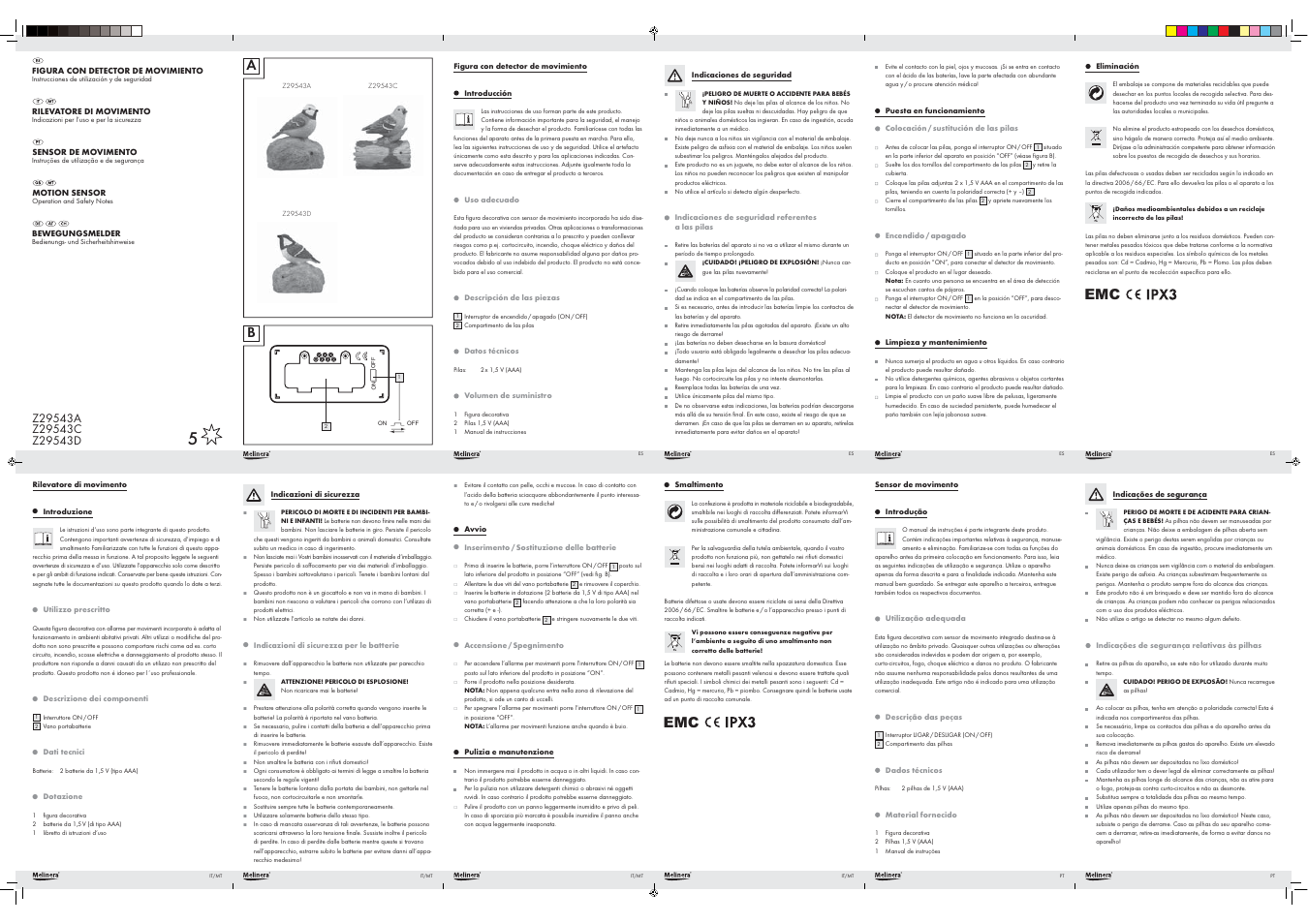 Melinera Z29543 User Manual | 2 pages