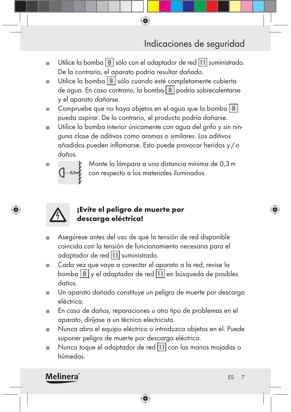 Indicaciones de seguridad | Melinera Z30094C-BS User Manual | Page 7 / 56