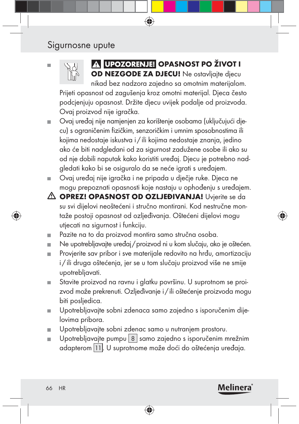 Sigurnosne upute | Melinera Z30094C-BS User Manual | Page 66 / 85