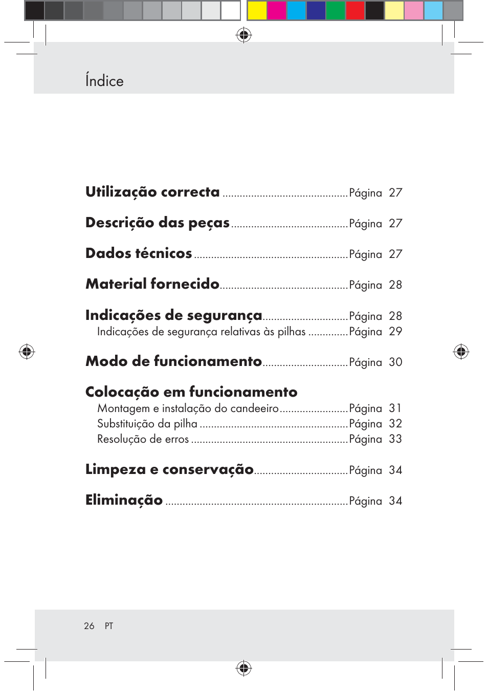 Índice | Melinera Z29617 User Manual | Page 26 / 56