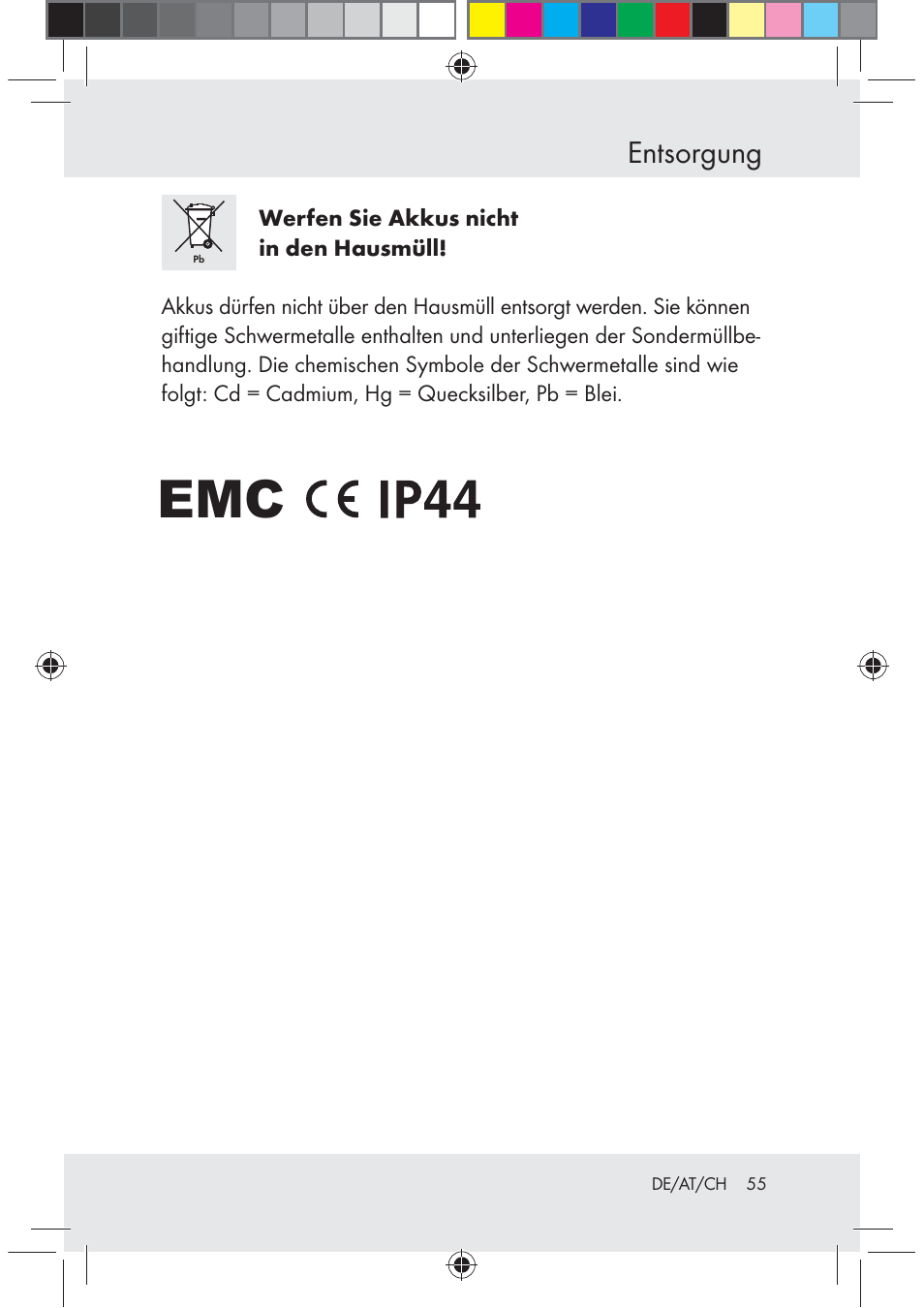Entsorgung | Melinera Z29617 User Manual | Page 55 / 56
