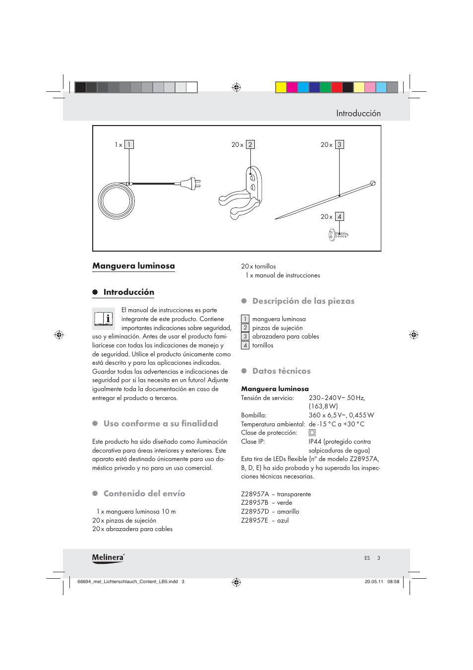 Melinera Z28957 User Manual | 18 pages