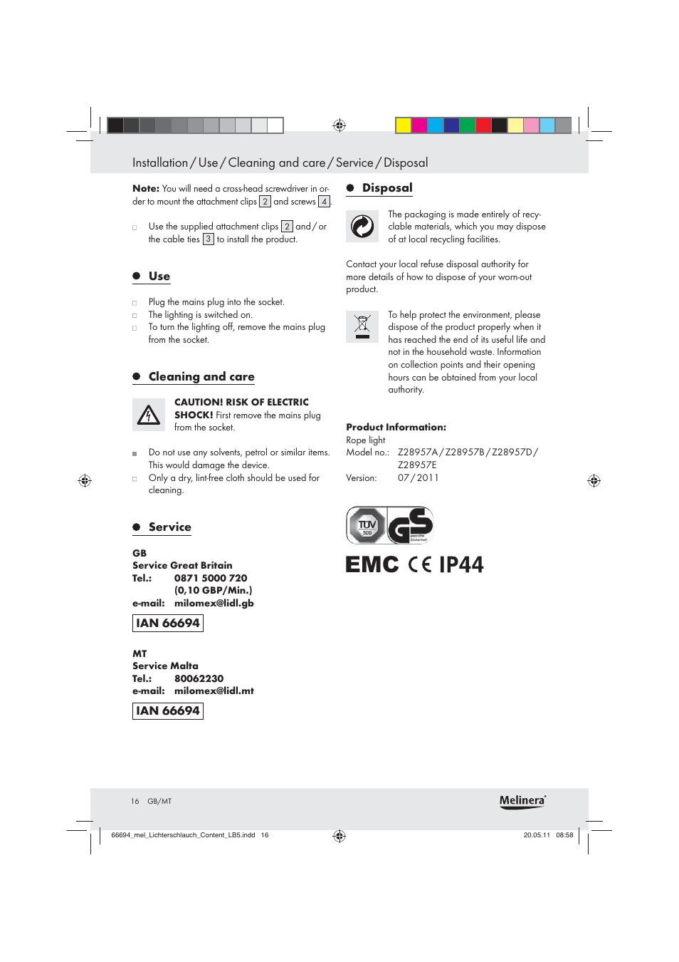 Melinera Z28957 User Manual | Page 14 / 18