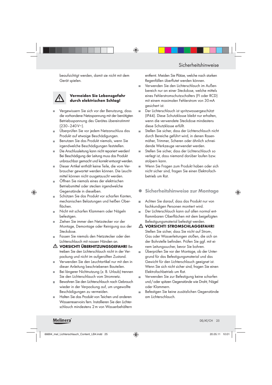 Sicherheitshinweise | Melinera Z28957 User Manual | Page 23 / 25