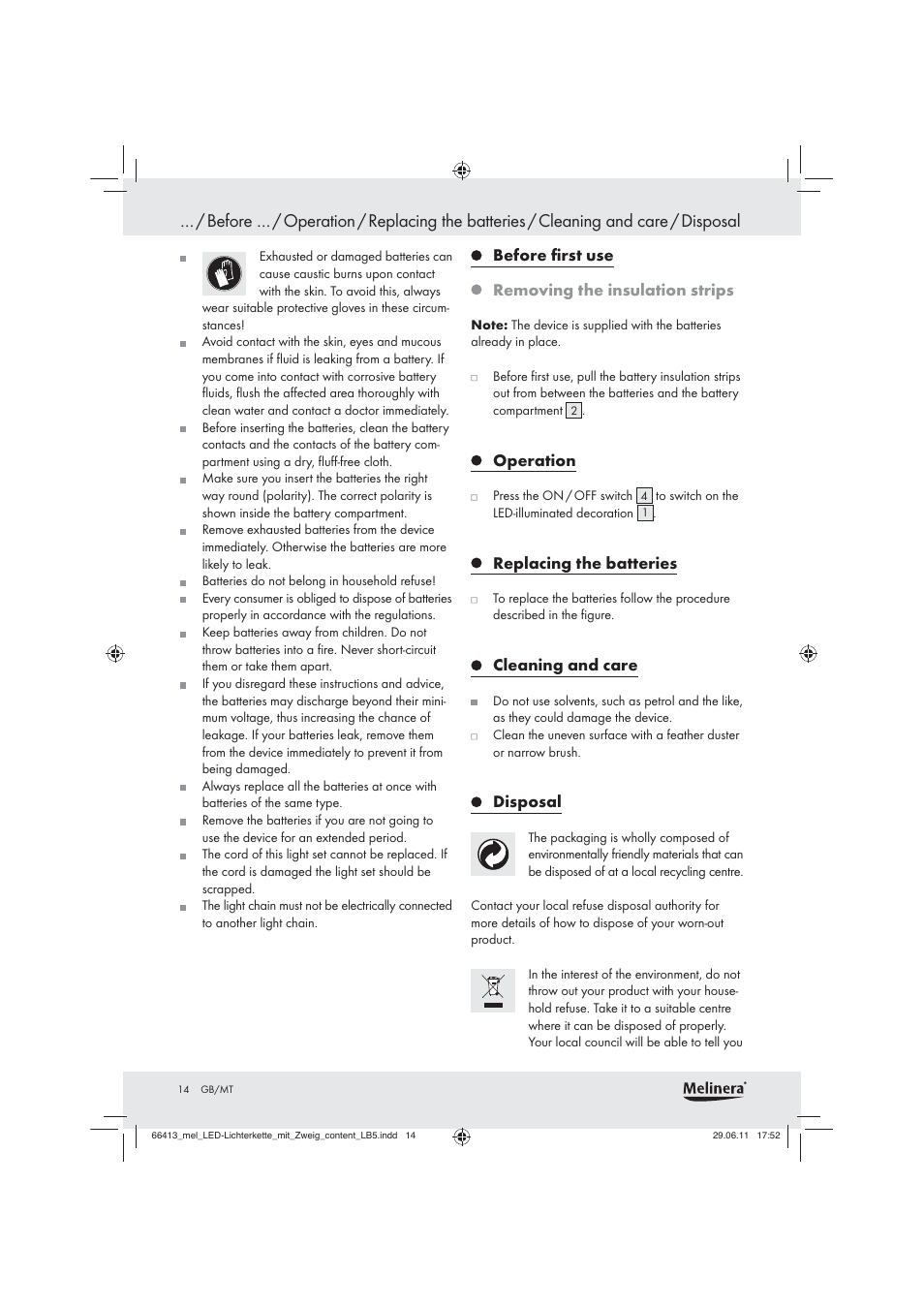 Melinera Z30906A / Z30906B / Z30906C User Manual | Page 12 / 16
