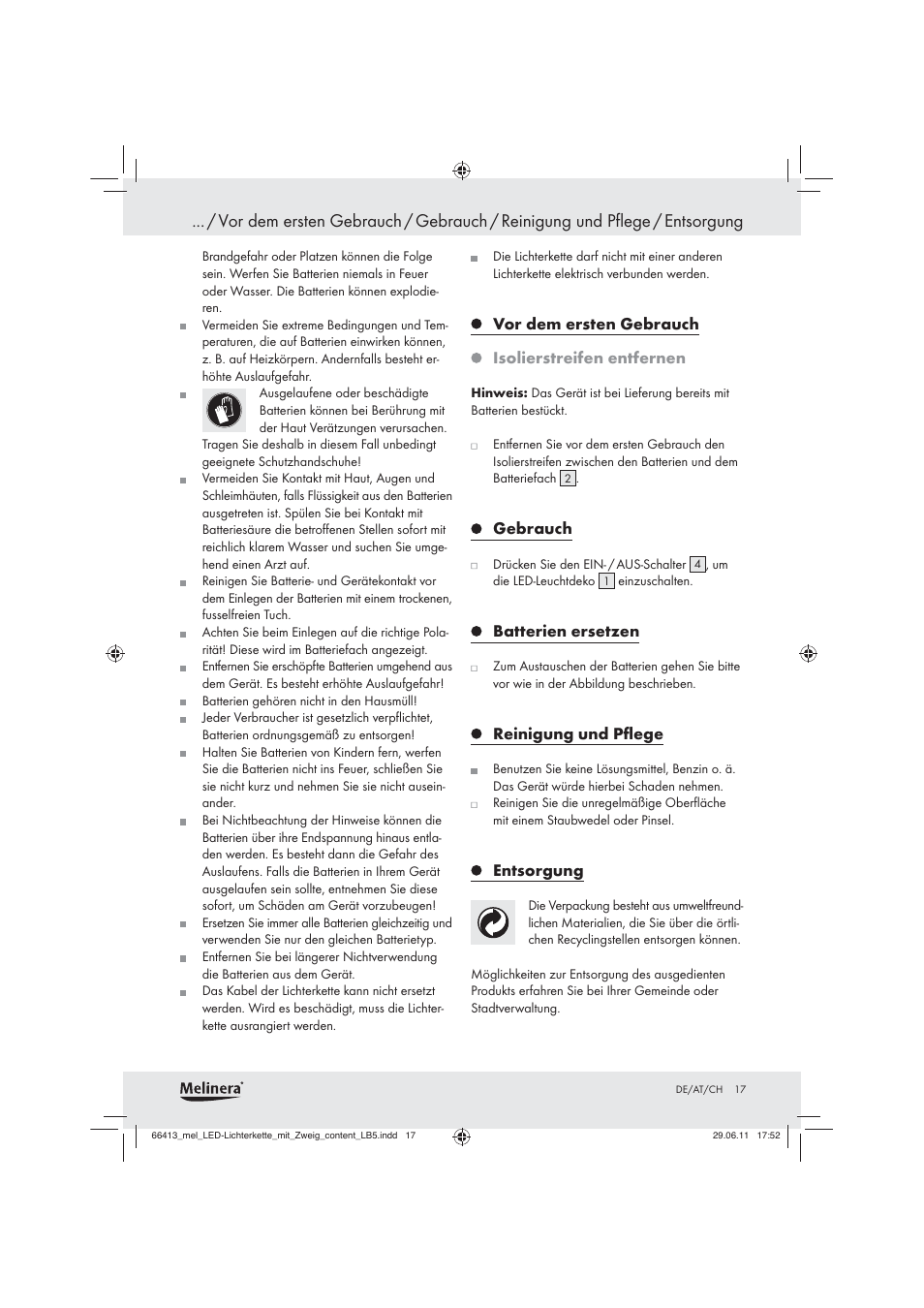 Melinera Z30906A / Z30906B / Z30906C User Manual | Page 15 / 16