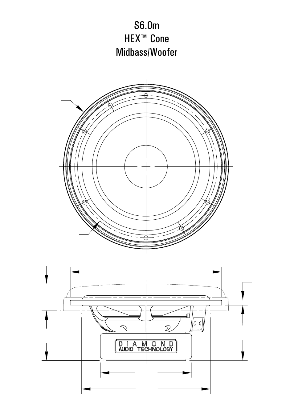 S6.0m hex cone midbass/woofer | Diamond Audio Technology S400 User Manual | Page 13 / 16