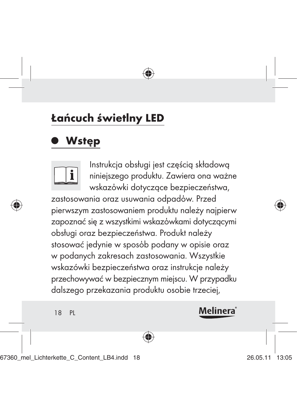 Łańcuch świetlny led, Wstęp | Melinera Z30316C User Manual | Page 16 / 98