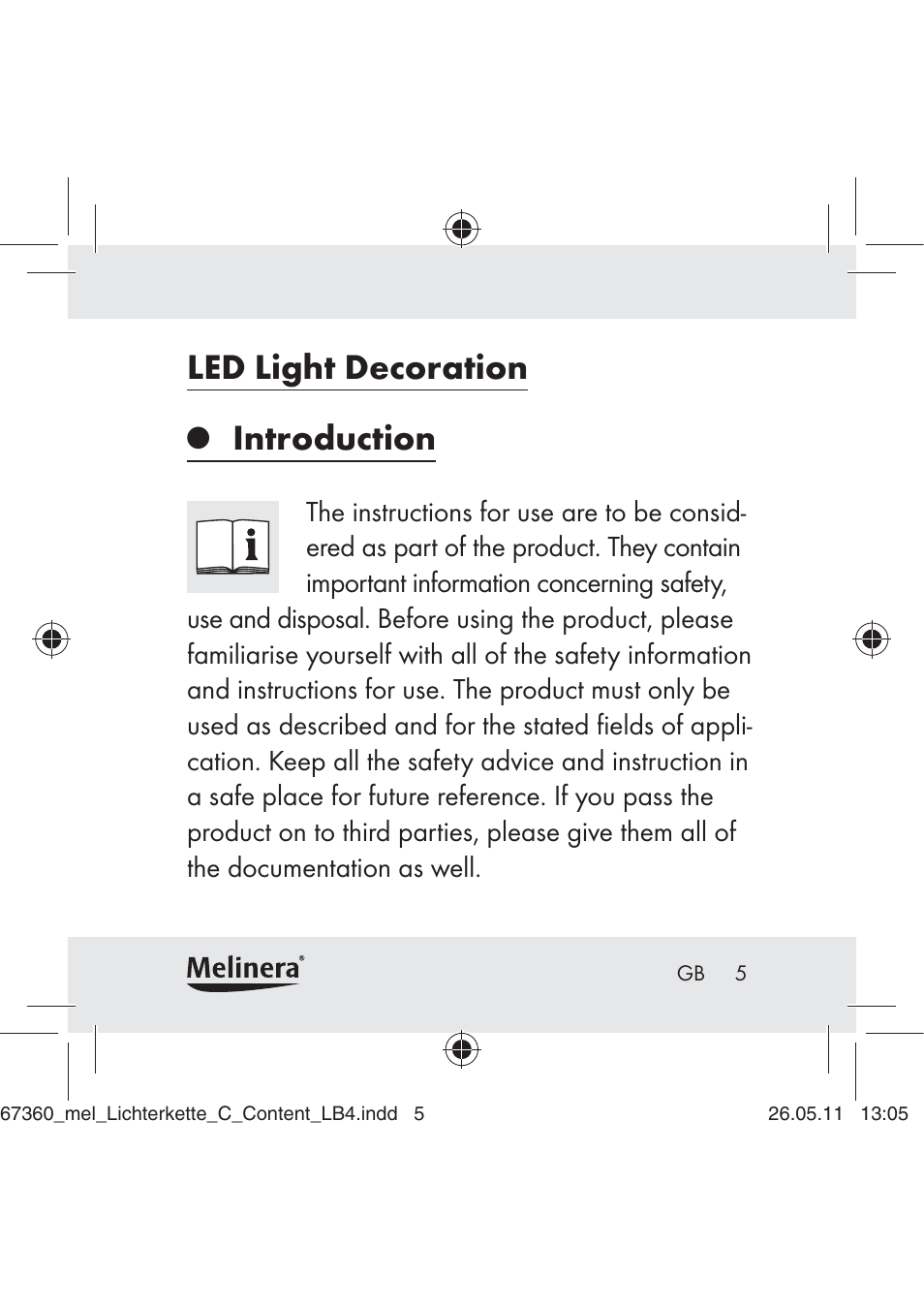 Led light decoration, Introduction | Melinera Z30316C User Manual | Page 3 / 98