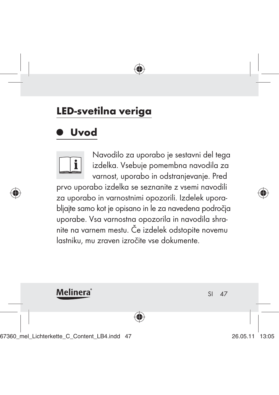 Led-svetilna veriga uvod | Melinera Z30316C User Manual | Page 45 / 98