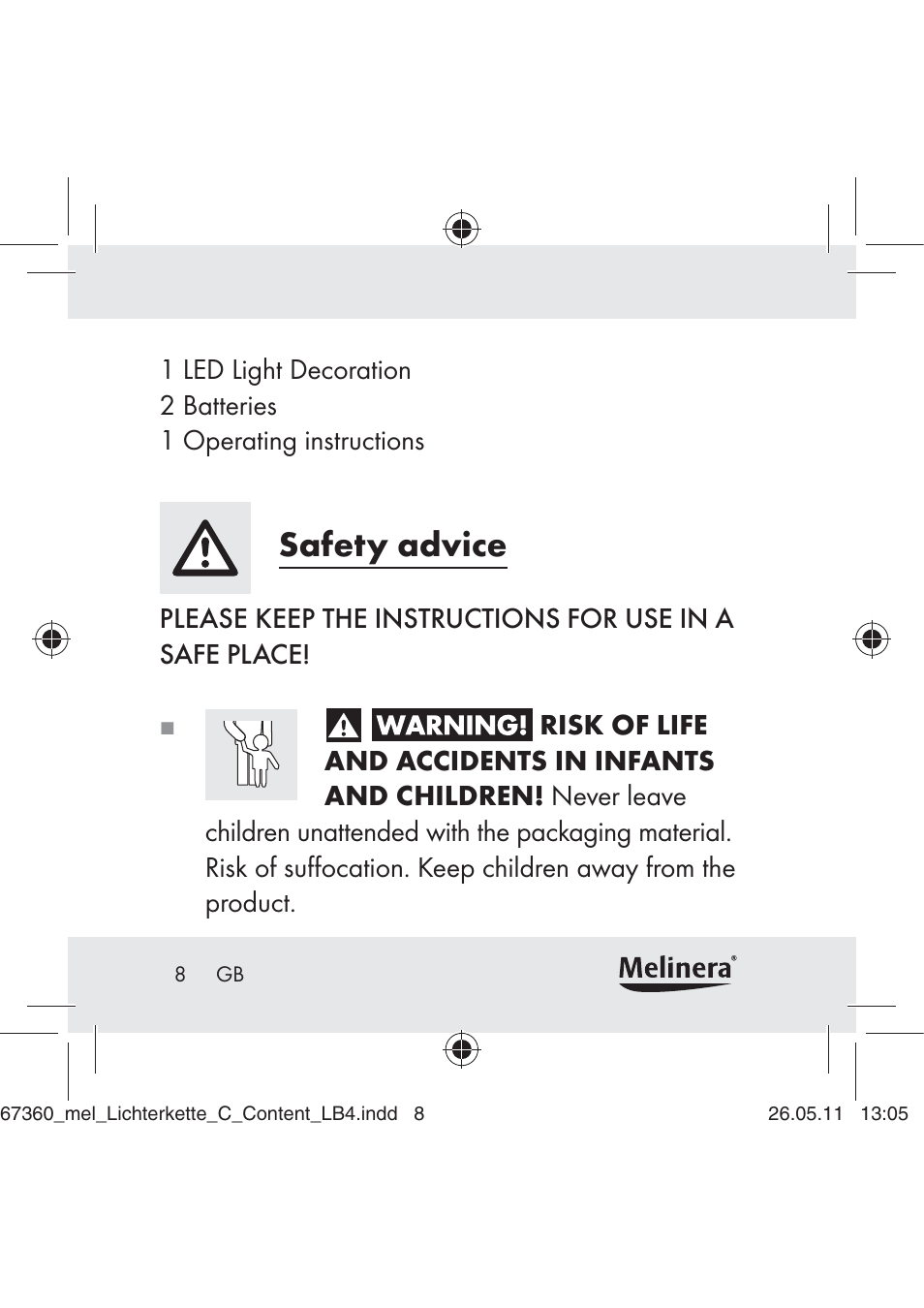 Safety advice | Melinera Z30316C User Manual | Page 6 / 98
