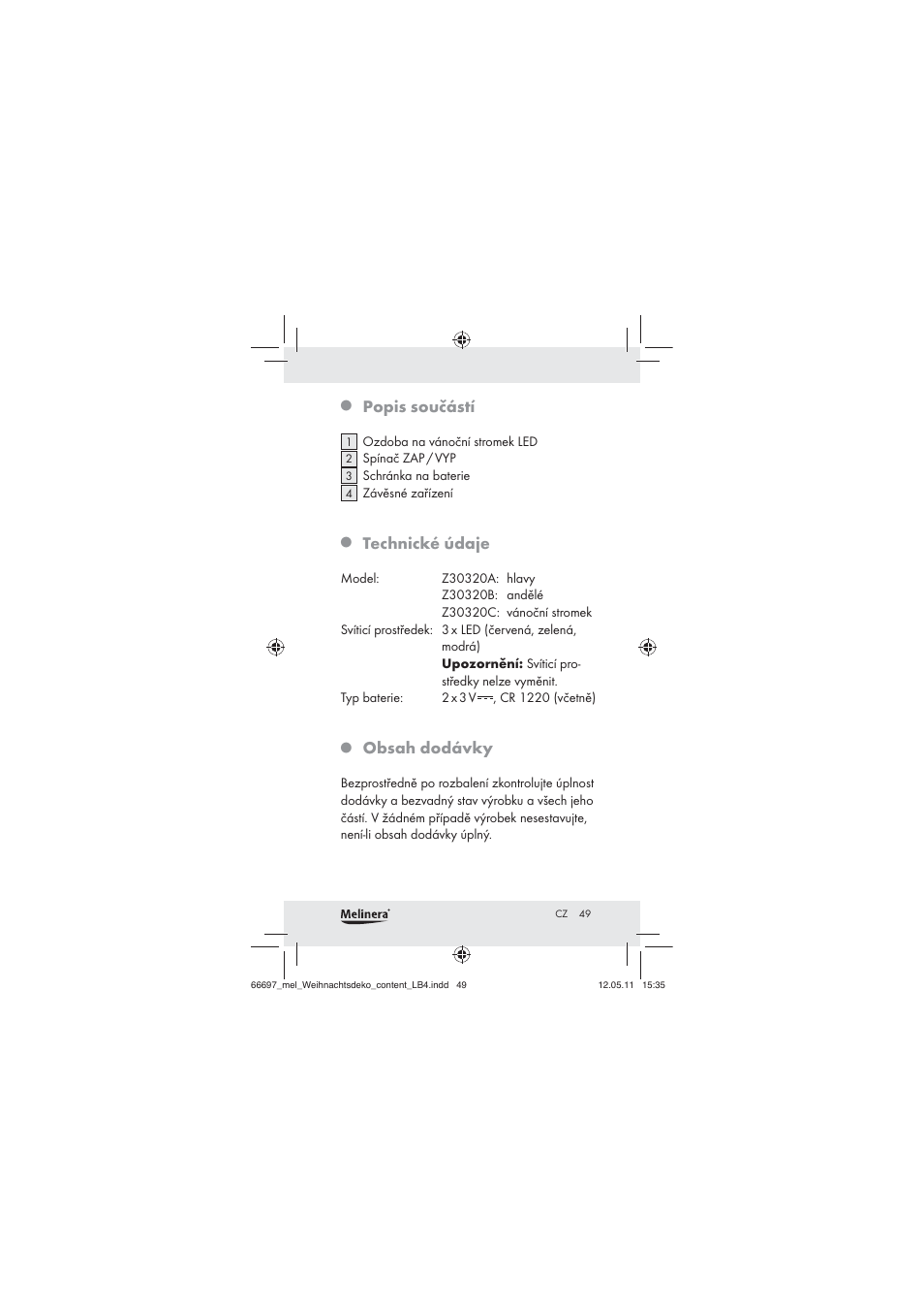 Melinera Z30320 User Manual | Page 47 / 75