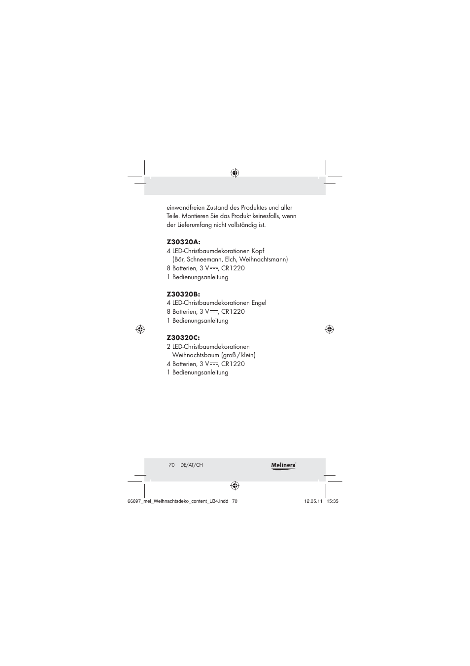 Melinera Z30320 User Manual | Page 68 / 75