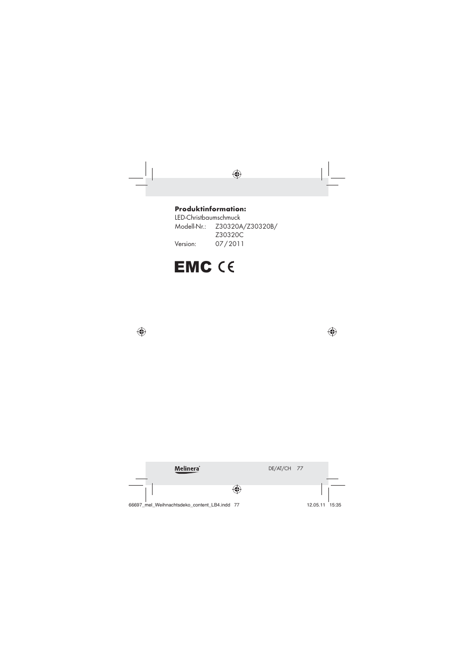 Melinera Z30320 User Manual | Page 75 / 75