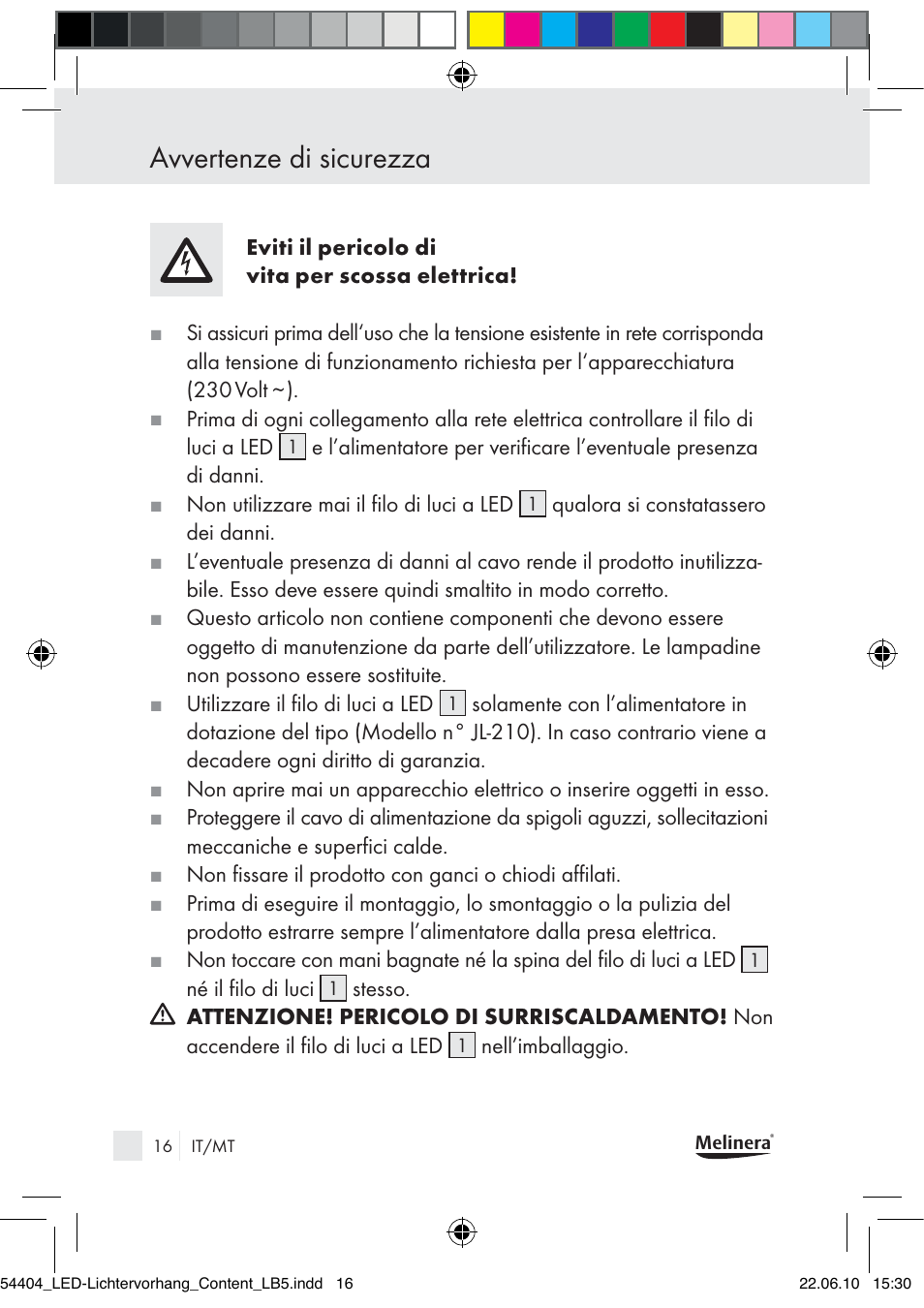 Avvertenze di sicurezza | Melinera Z30253-BS User Manual | Page 14 / 39