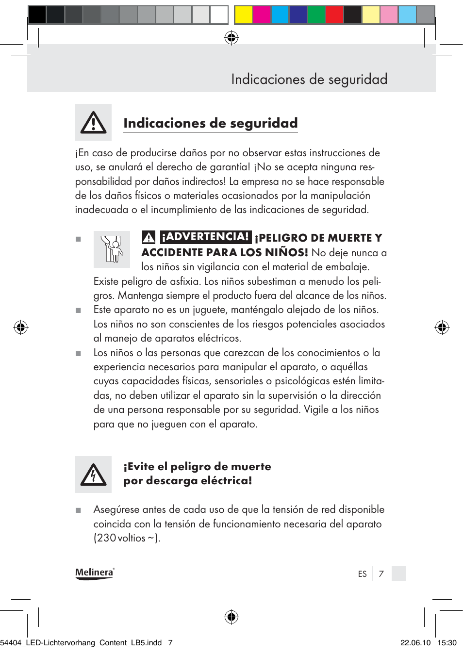 Indicaciones de seguridad | Melinera Z30253-BS User Manual | Page 5 / 39