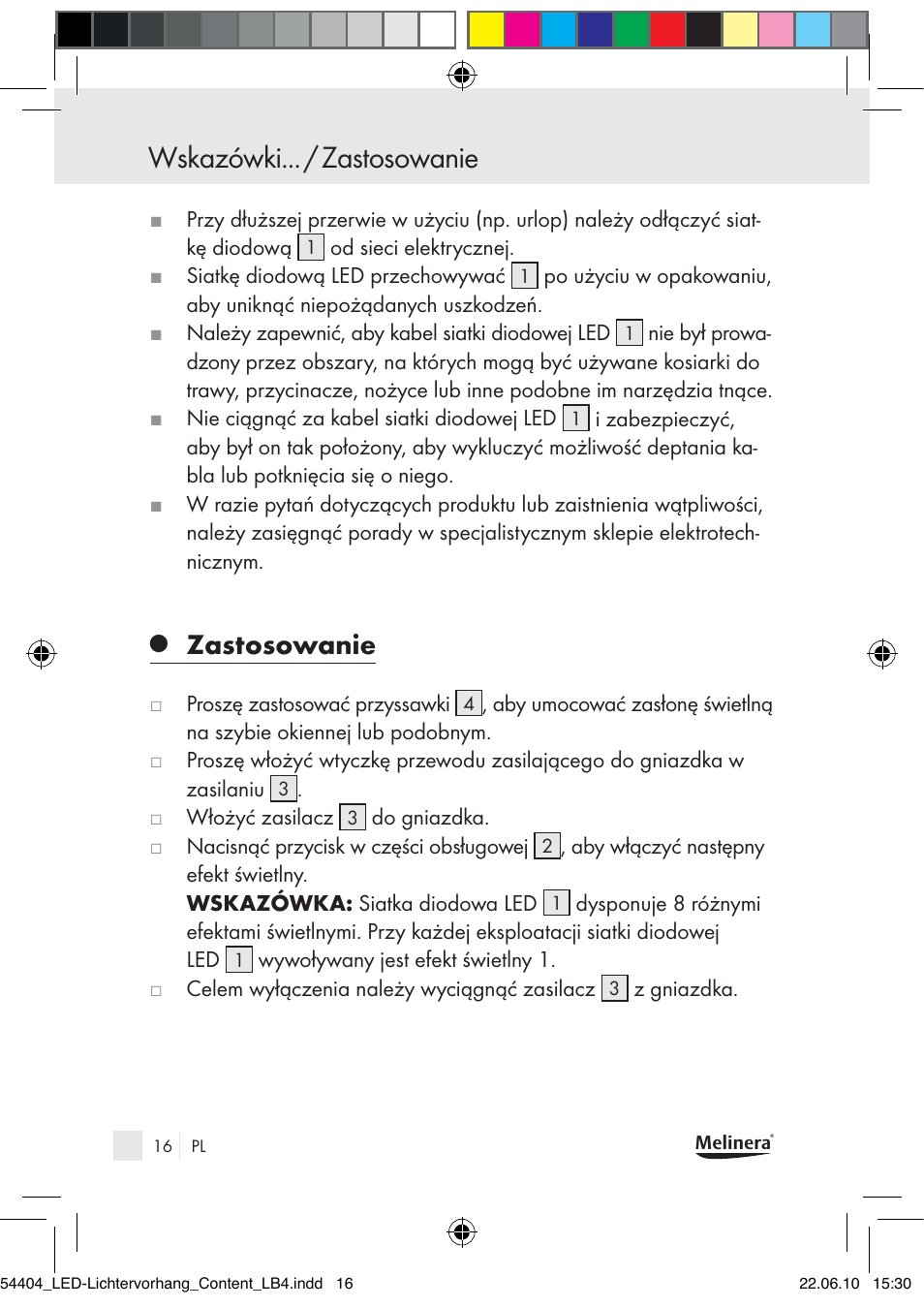 Wskazówki... / zastosowanie, Zastosowanie | Melinera Z30253-BS User Manual | Page 14 / 52