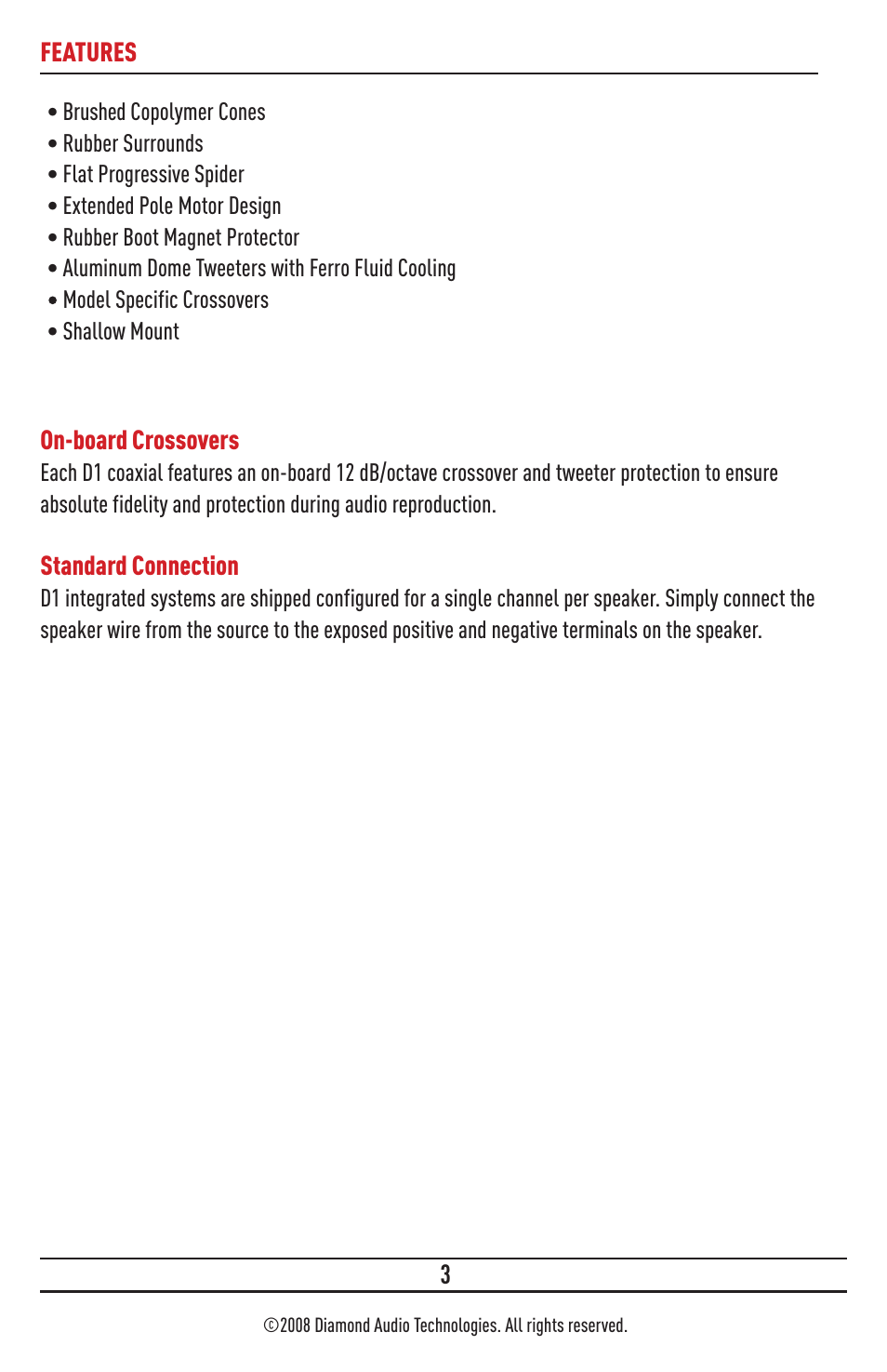 Diamond Audio Technology D161.5 User Manual | Page 3 / 8