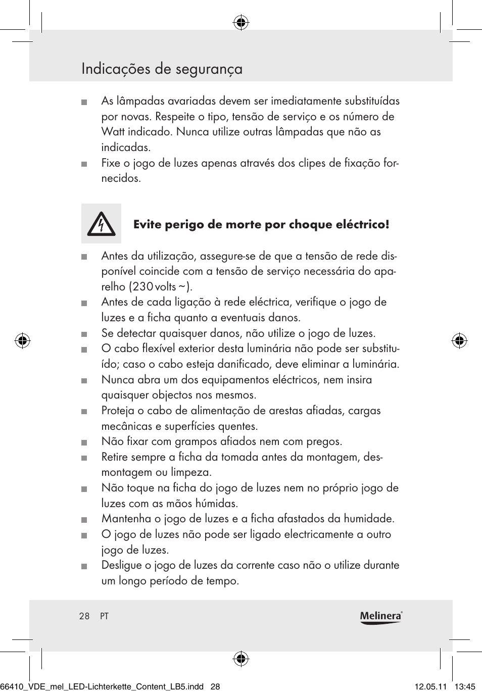 Indicações de segurança | Melinera Z30233A-BS/Z30233B-BS User Manual | Page 26 / 49