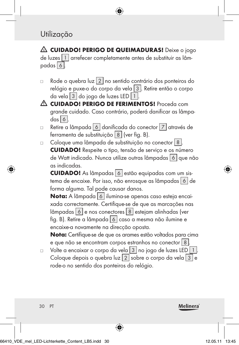 Utilização | Melinera Z30233A-BS/Z30233B-BS User Manual | Page 28 / 49