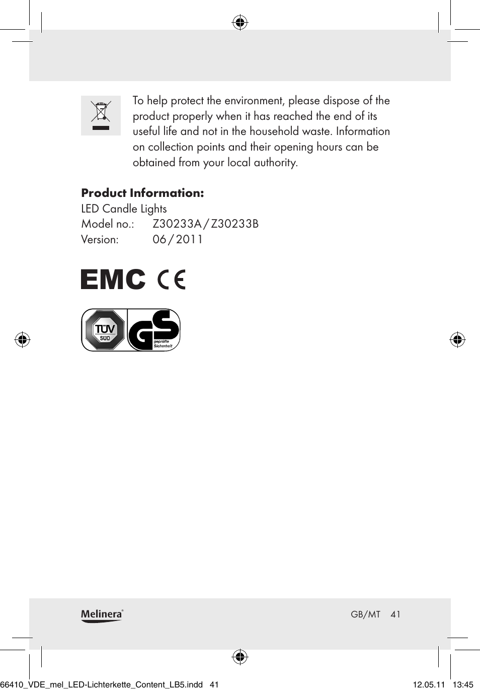 Melinera Z30233A-BS/Z30233B-BS User Manual | Page 39 / 49