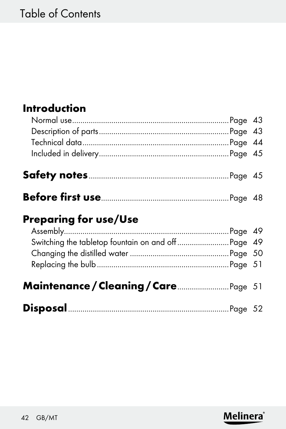 Melinera Z30094A-D User Manual | Page 42 / 68