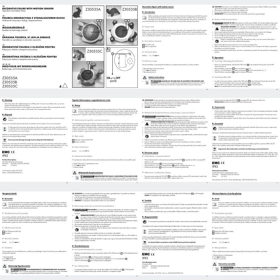 Melinera Z30535 User Manual | 2 pages